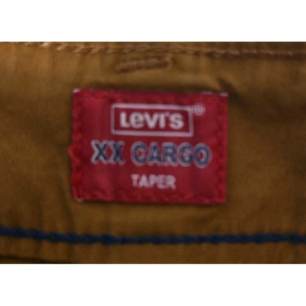 Levi's XX Cargo Taper Pants Mens 33x30 Stretch Sits Below Waist Ginger Brown NEW